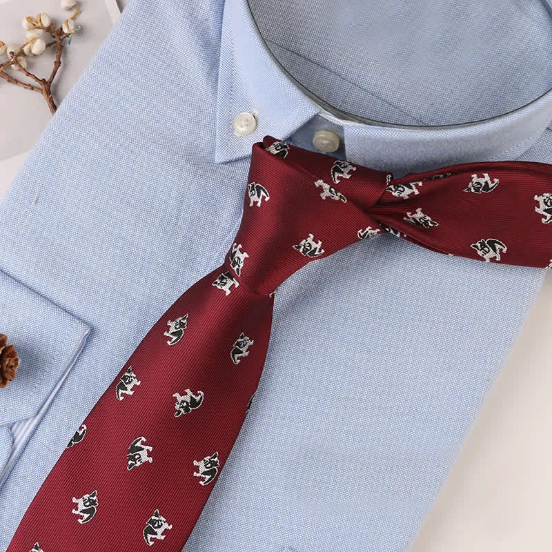 Men's Vintage Geometric Floral Motifs Necktie