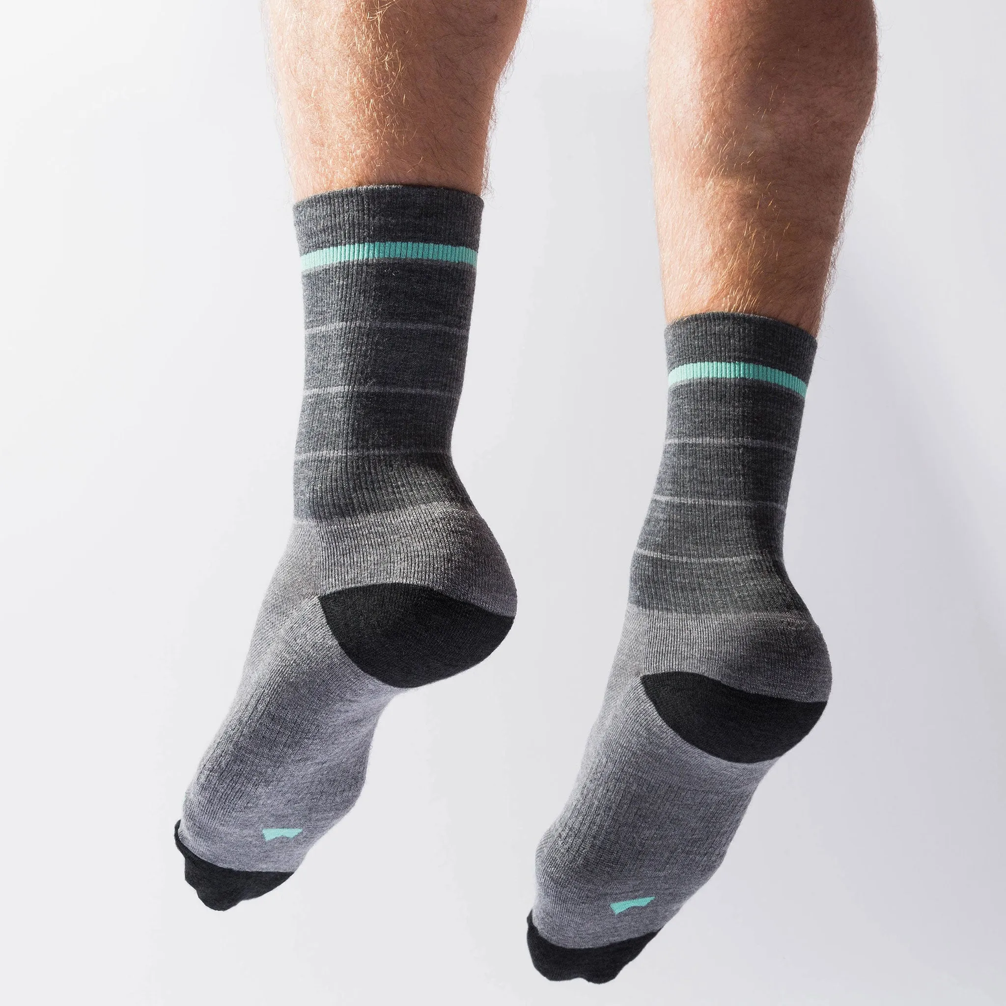 Merino Wool Crew Sock in Heather Gray