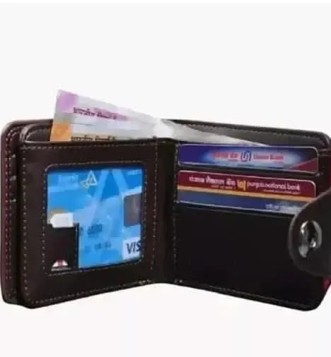 Multispace Trendy Men's Accessory Set: Brown Belt & 3-Card Leather Wallet for All Occasions