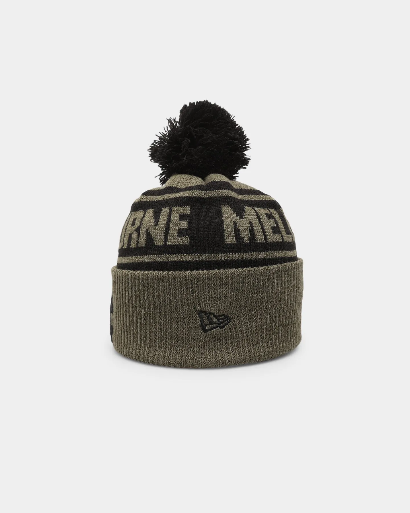 New Era Melbourne Demons 'AFL '22 Olive' Pom Knit Beanie Green