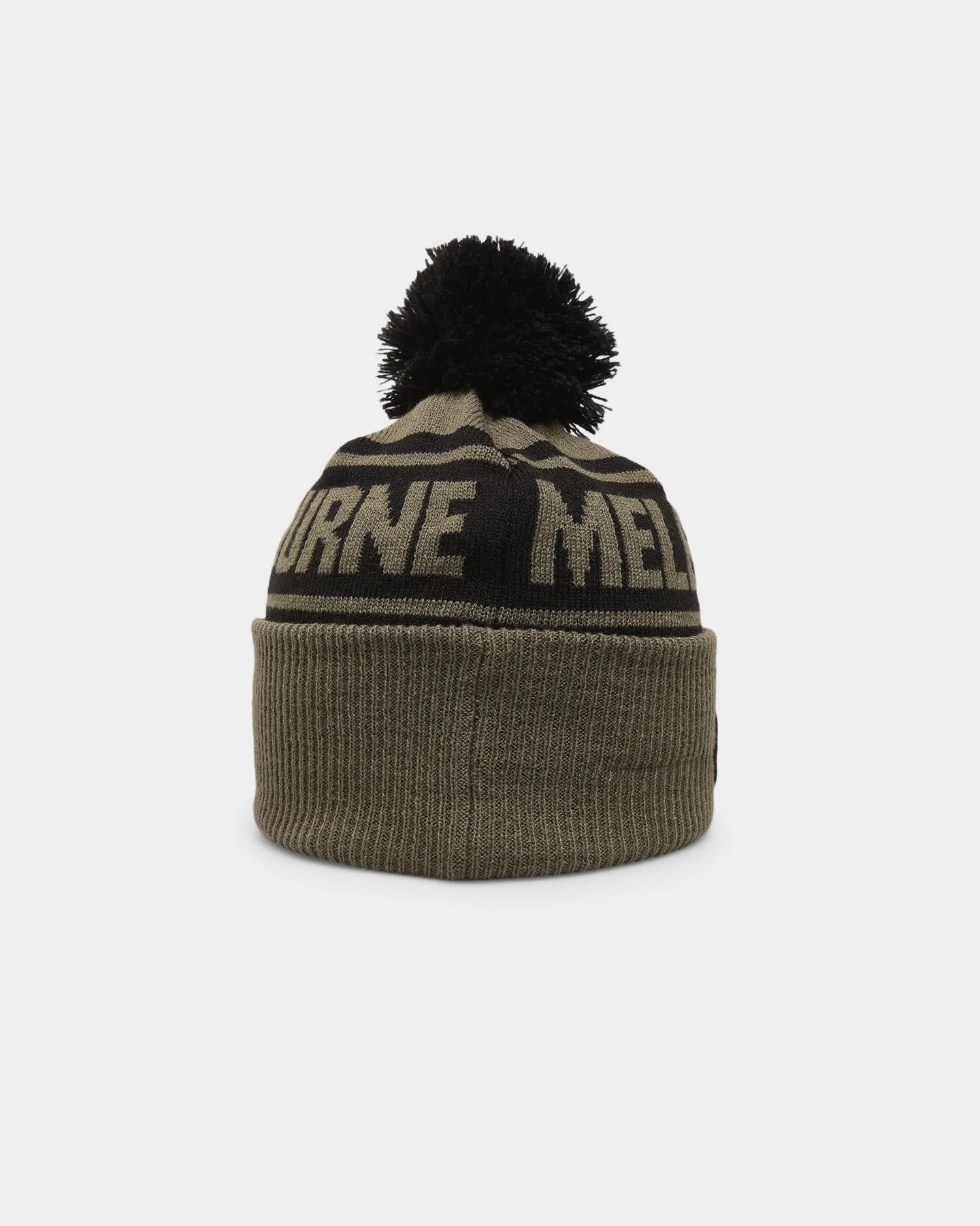 New Era Melbourne Demons 'AFL '22 Olive' Pom Knit Beanie Green