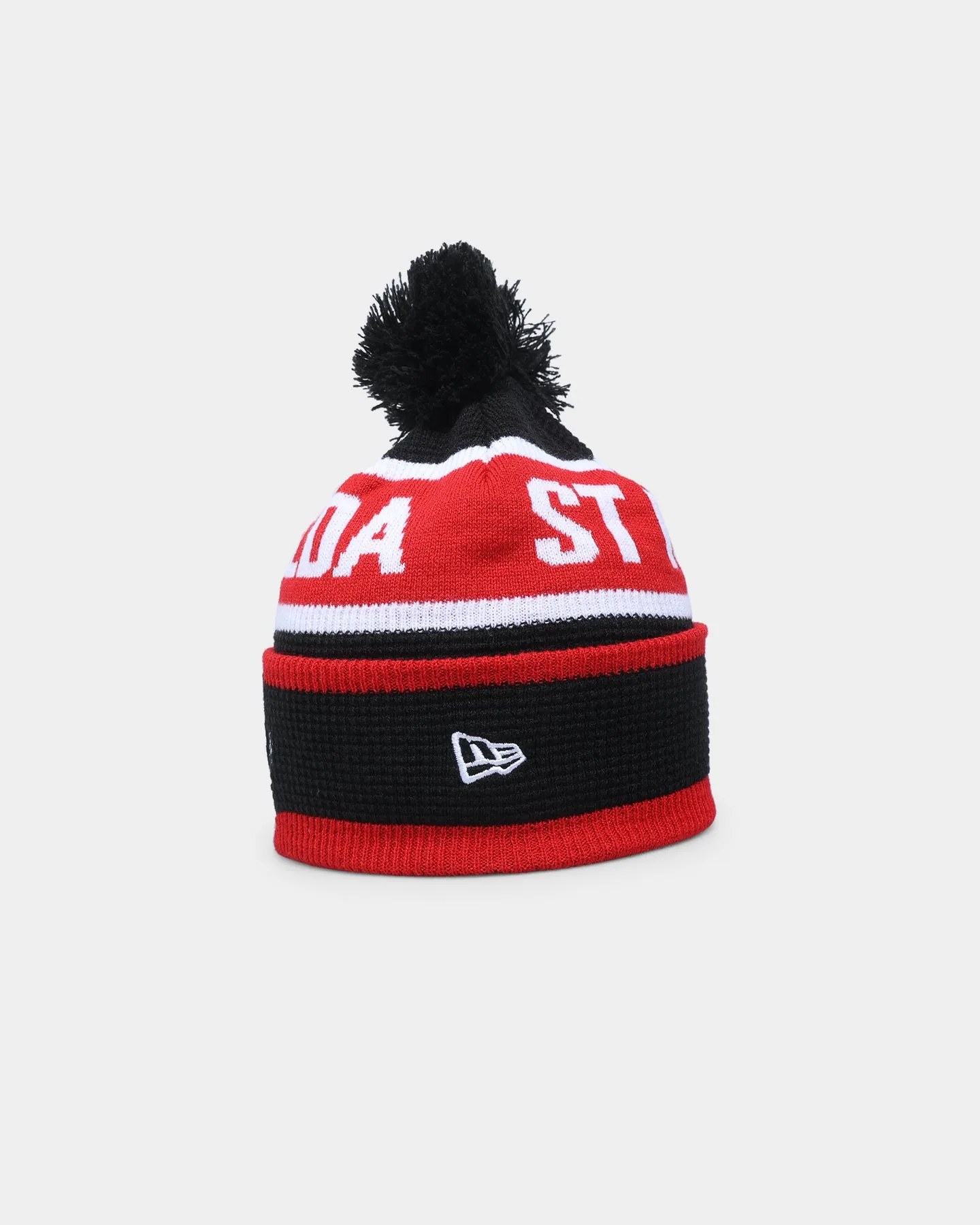 New Era St Kilda Saints 'AFL 2022' Pom Waffle Knit Beanie Black