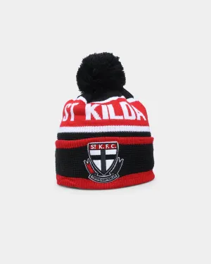 New Era St Kilda Saints 'AFL 2022' Pom Waffle Knit Beanie Black