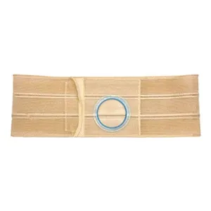 Nu-Hope Support Belt, Original Flat Panel, 2-1/2'' Center Stoma, 5'' Wide, XL (41'' to 47'' Waist), Beige