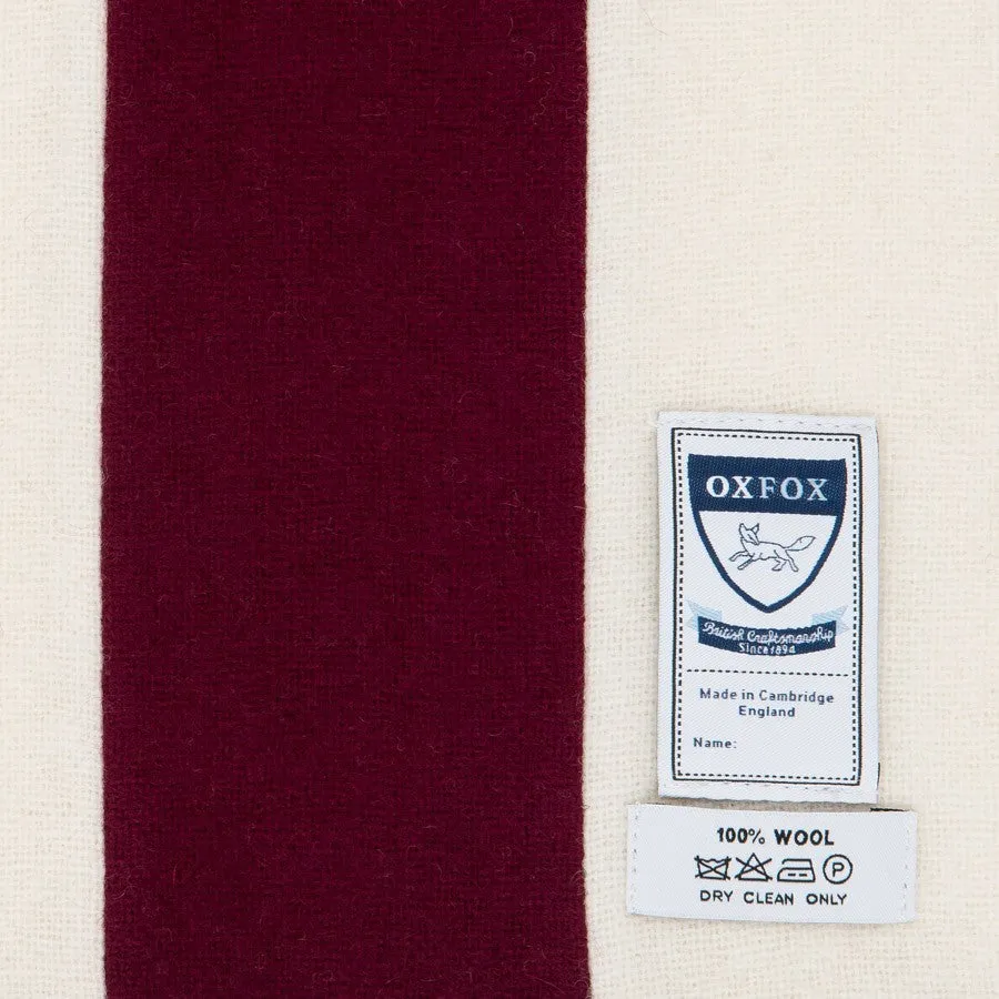 OXFOX Scarves Harvard - University College - Maroon White