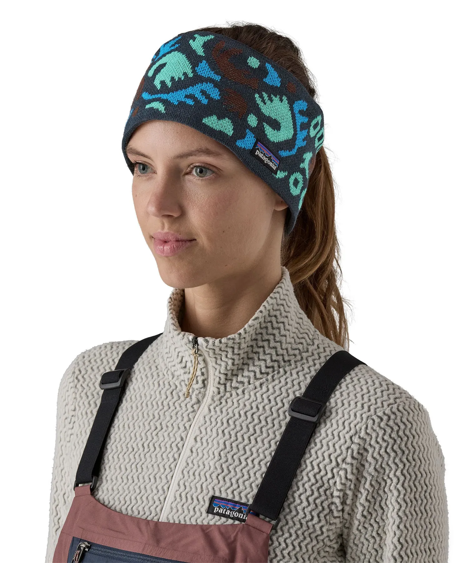 Patagonia Adult Powder Town Headband - Phosphorus Green