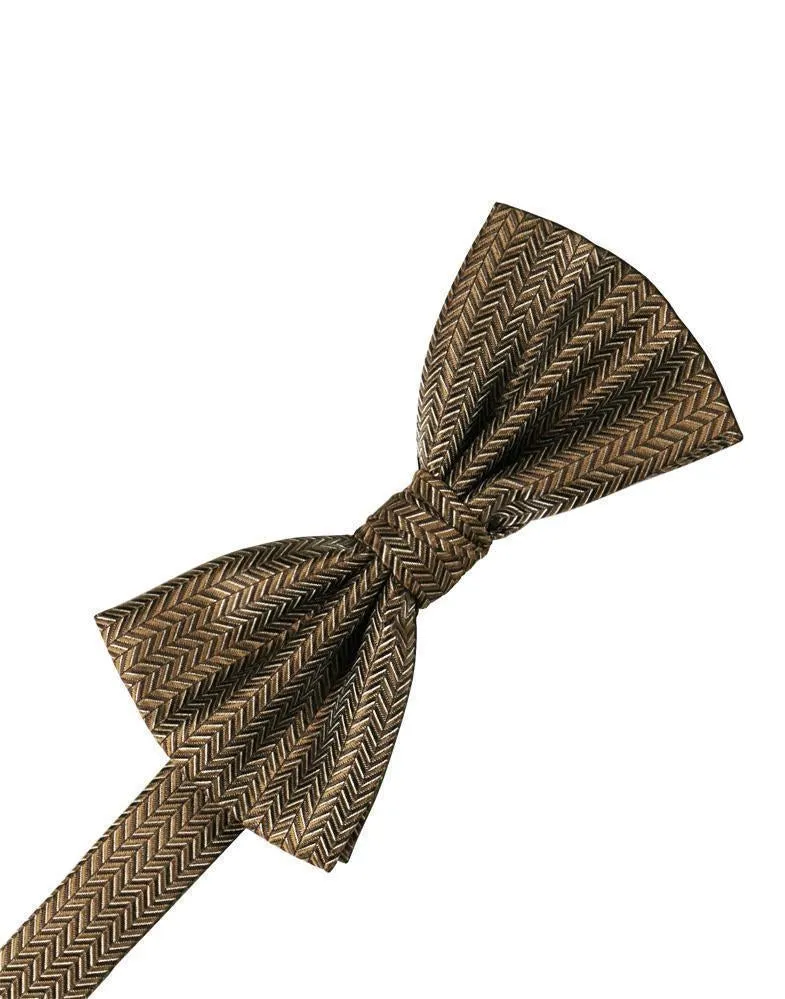 Pistachio Herringbone Bow Tie