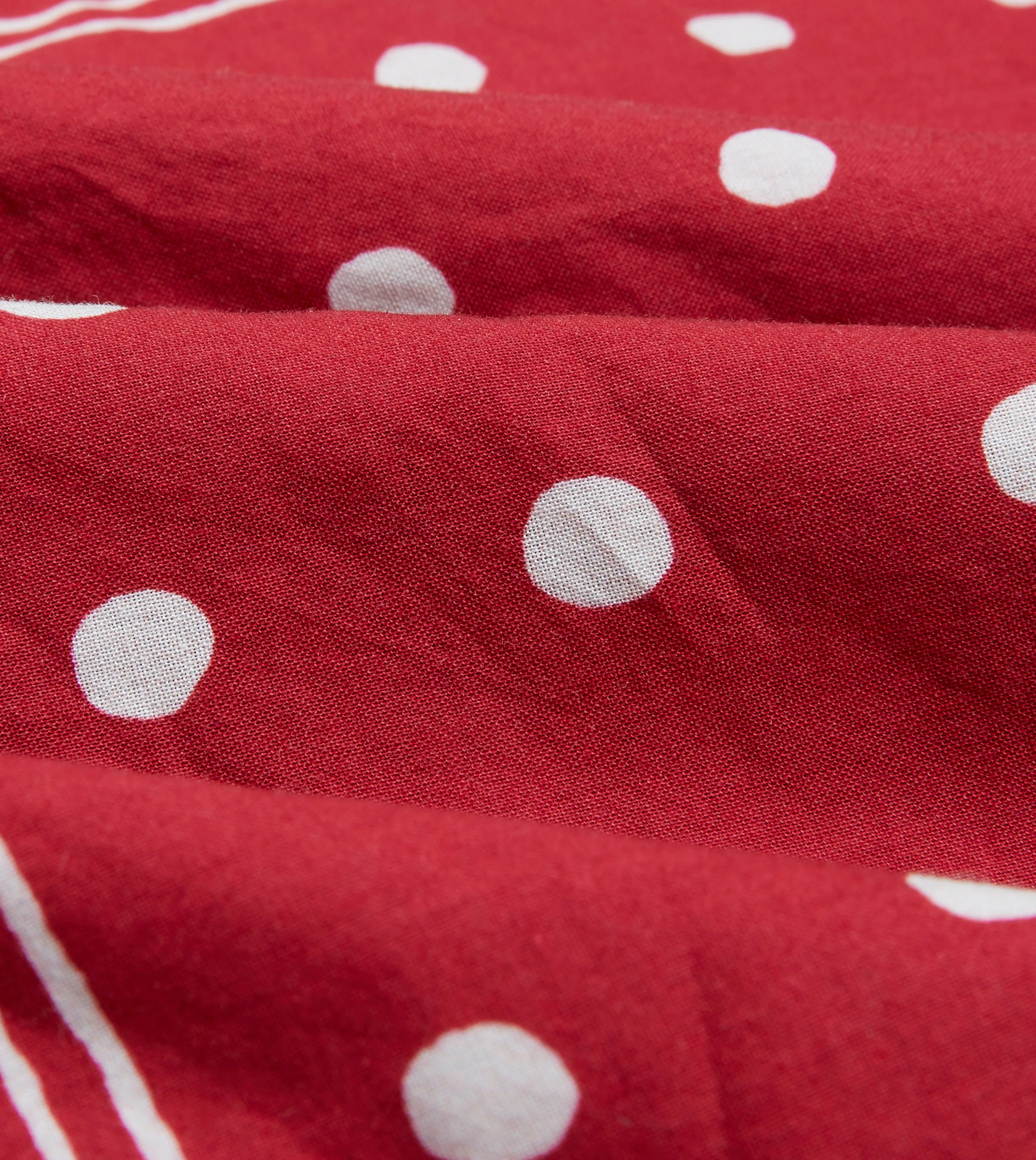 Red Polka Dot Print Bandana