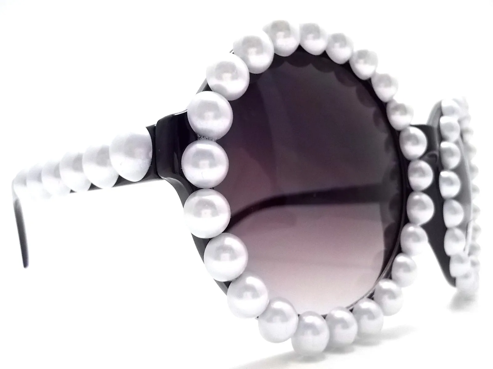 Retro Round Pearl Sunglasses