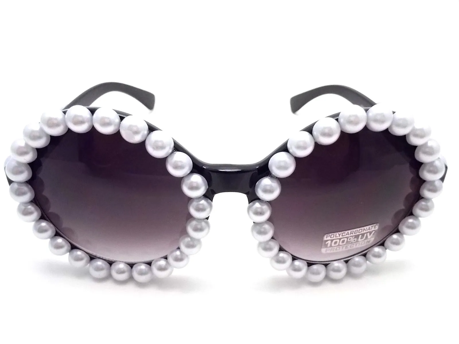 Retro Round Pearl Sunglasses