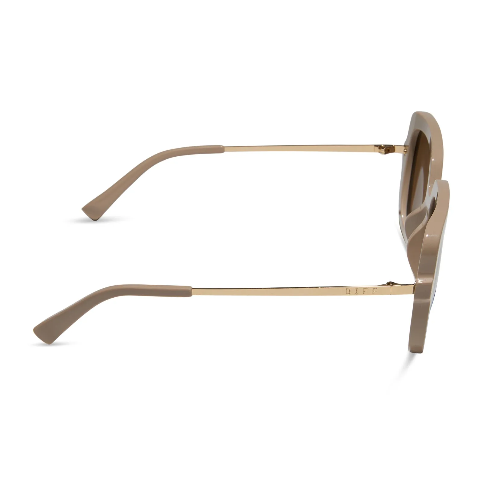 SANDRA - ALMOND   BROWN GOLD FLASH SUNGLASSES