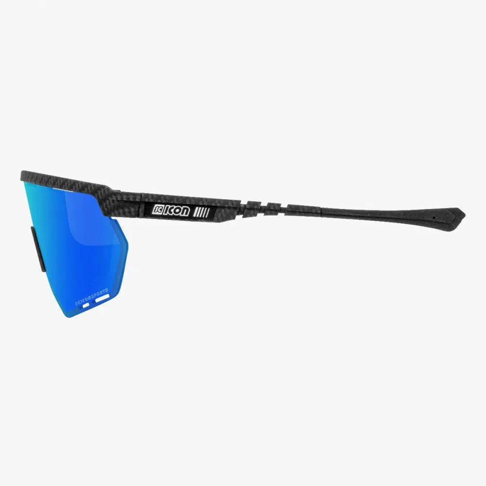 SCICON Aerowing Eyewear - Carbon Matt/Multimirror Blue