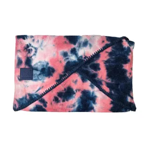 SF-7380 Tie Dye Scarf with C.C Rubber Patch - Navy/Pink