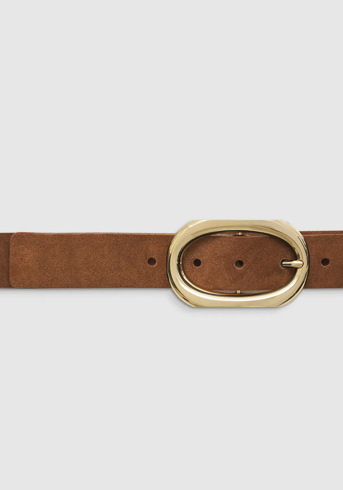 SIGNATURE LINK BELT TOFFEE SUEDE