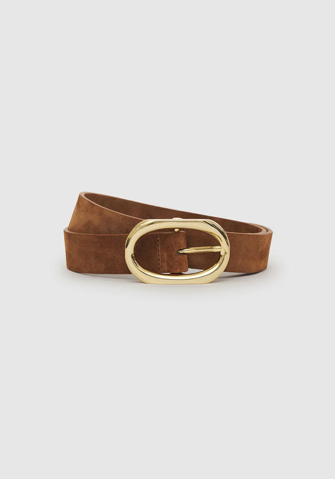 SIGNATURE LINK BELT TOFFEE SUEDE