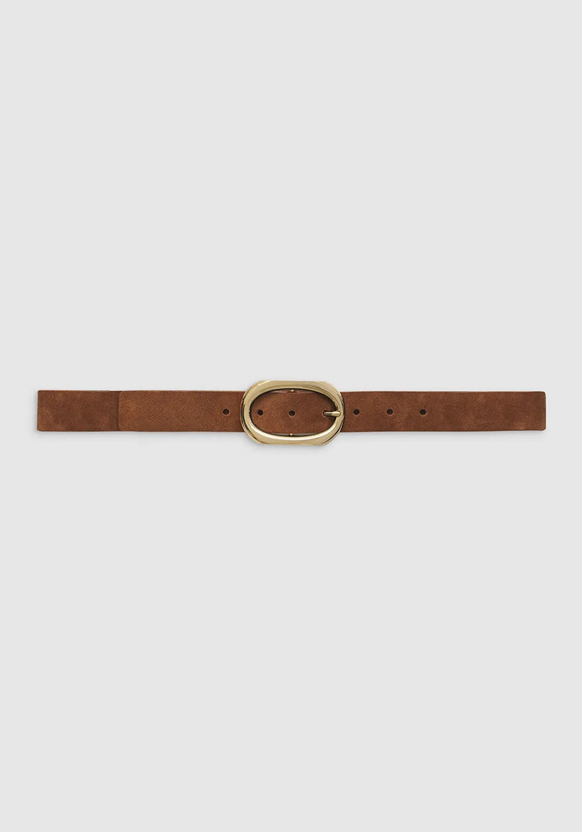 SIGNATURE LINK BELT TOFFEE SUEDE