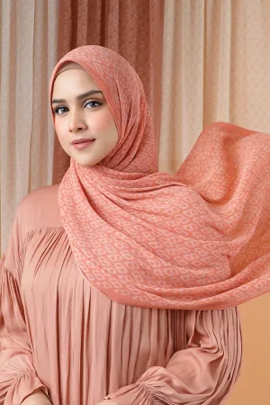 Tapis Pleated Shawl - Coral