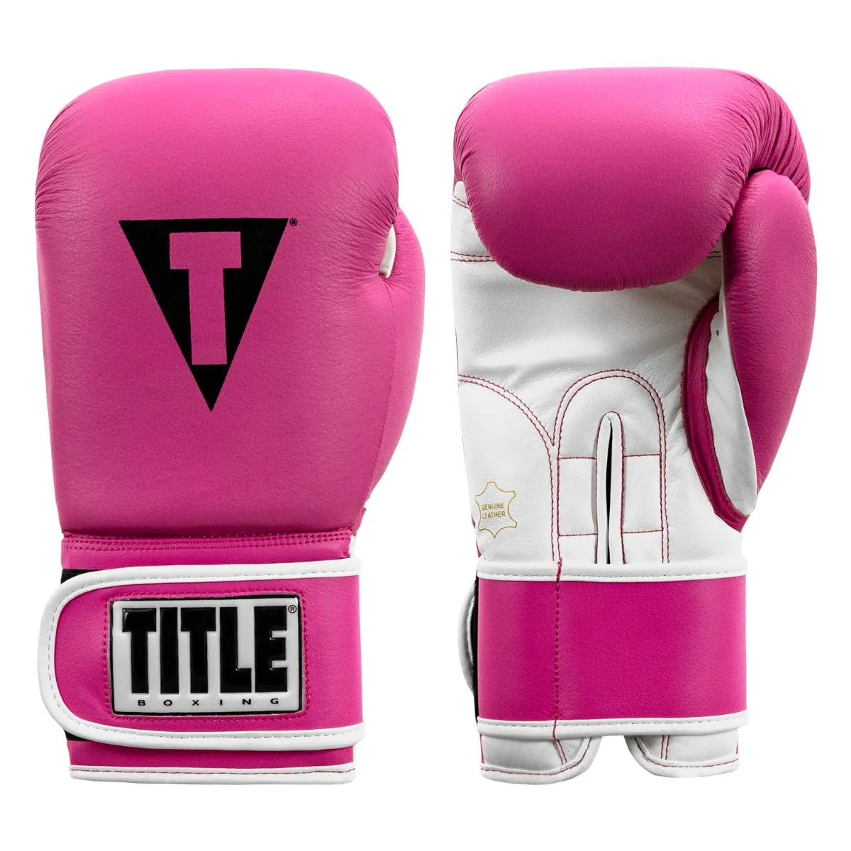 TITLE Boxing Pro Style Leather Training Gloves 3.0