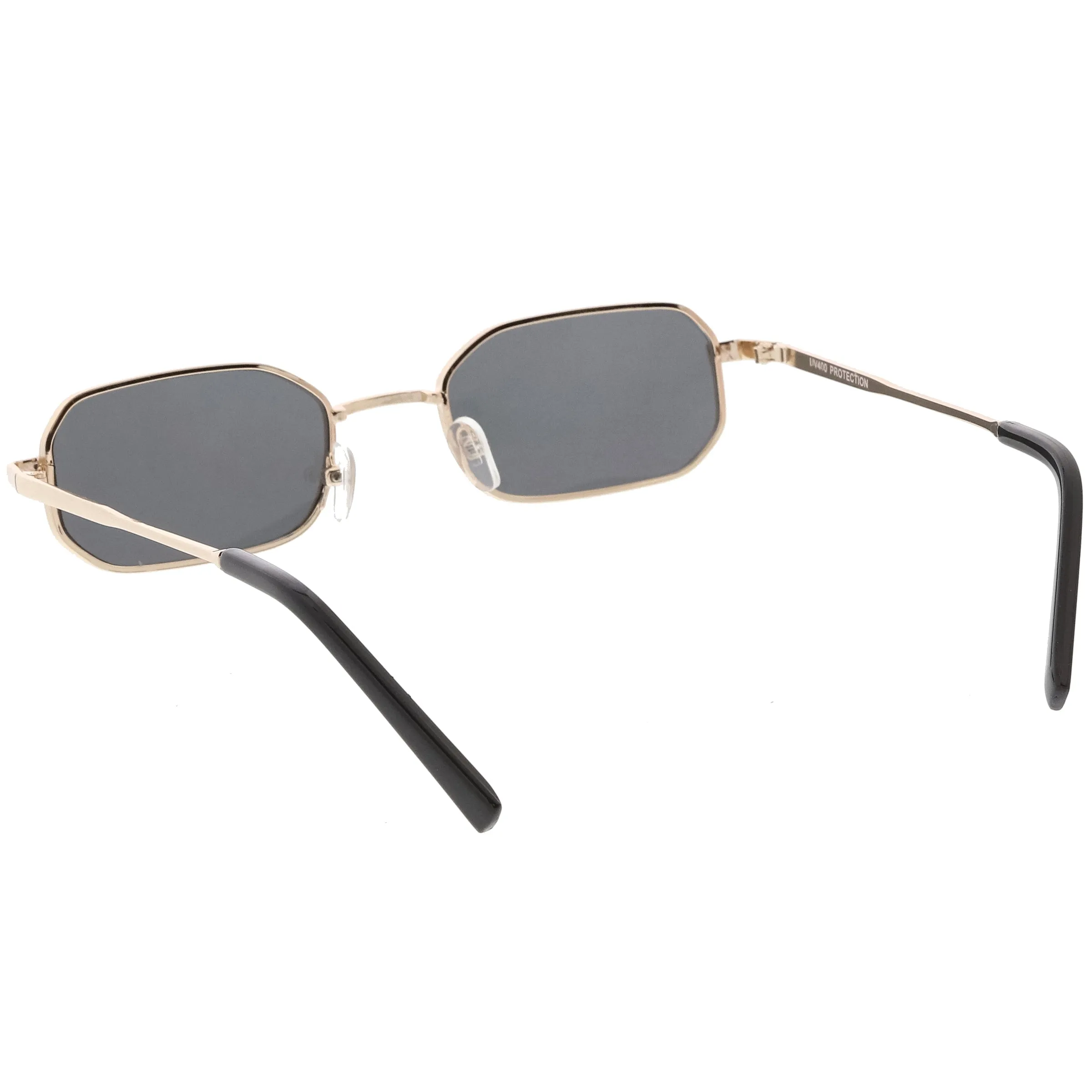 Trending Dapper Small Retro Geometric Slim Metal Sunglasses C596