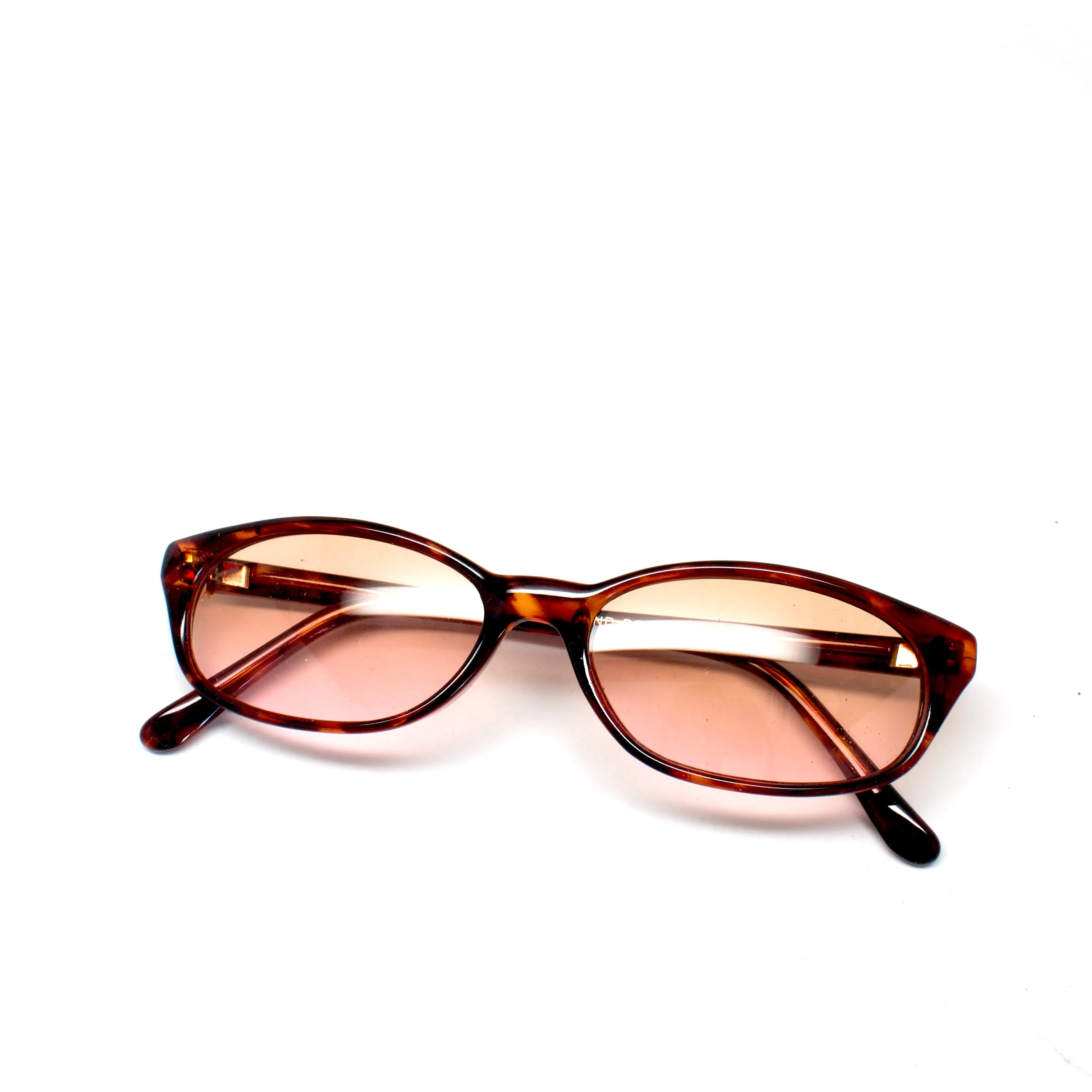 Vintage Small 90s Mod Bel Aire Standard Geometric Sunglasses - Light Pink