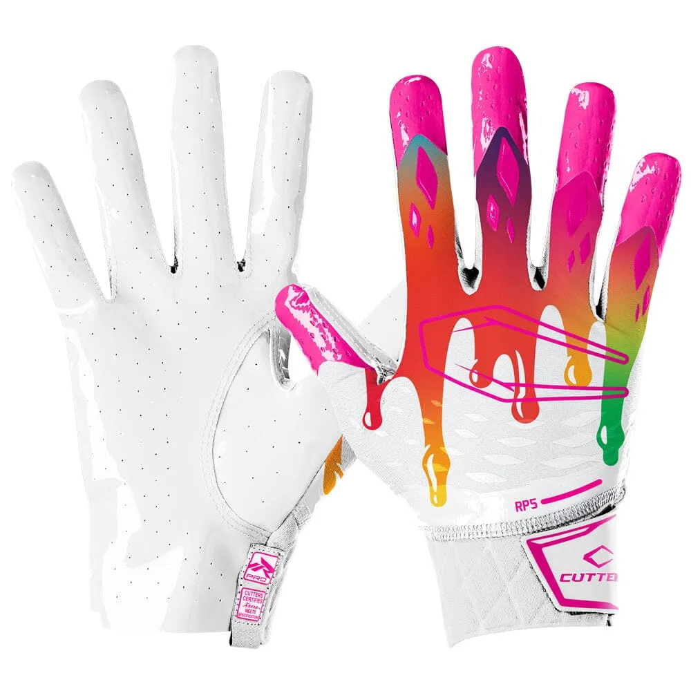 White/Multi Drip Rev Pro 5.0 Limited-Edition Receiver Gloves