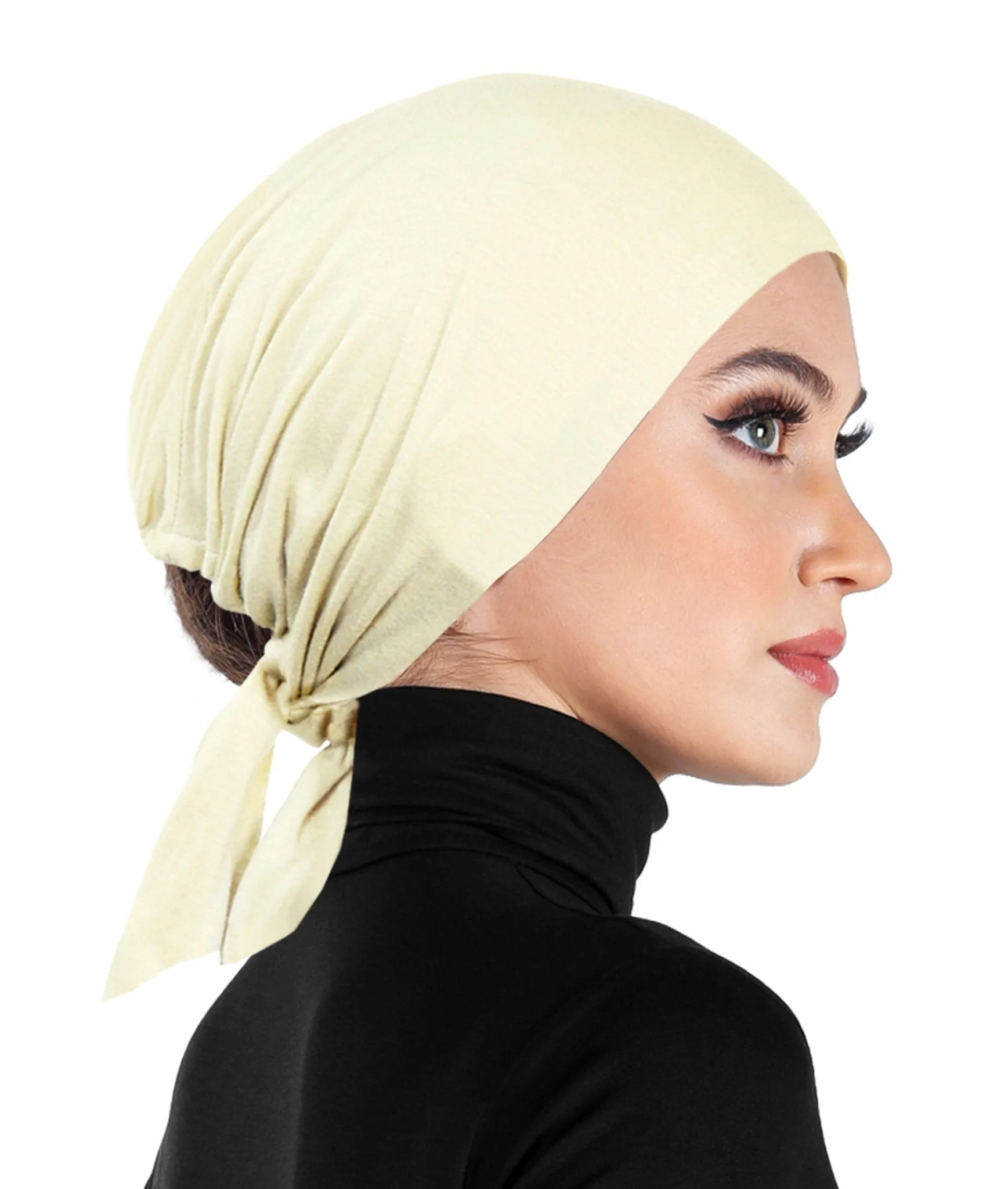 Wholesale Cotton Bonnet Hijab Caps with ties one Dozen