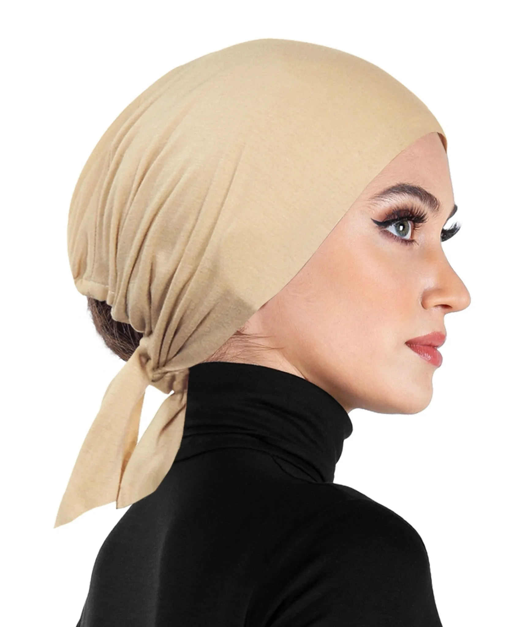 Wholesale Cotton Bonnet Hijab Caps with ties one Dozen