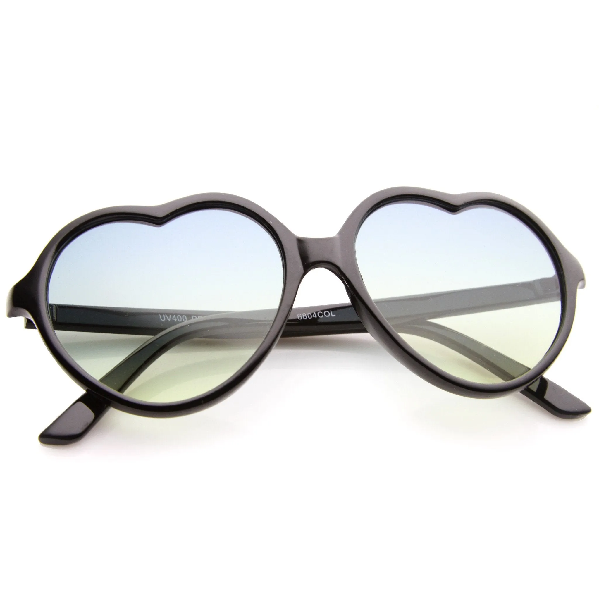 Women's Heart Shaped Gradient Lens Sunglasses A634