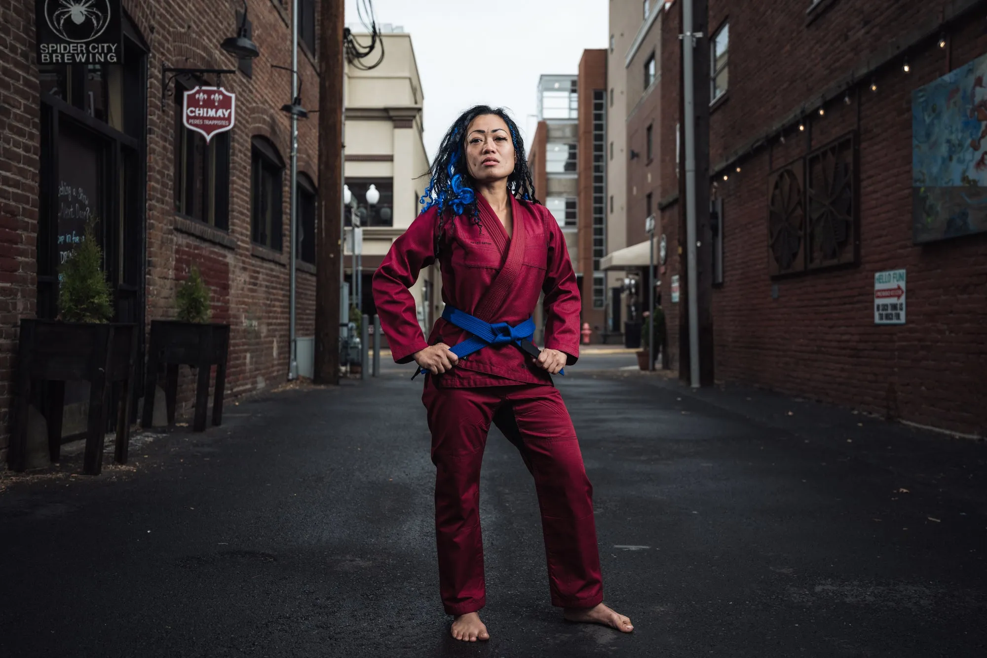 Women's Spectrum Maroon Jiu Jitsu Gi