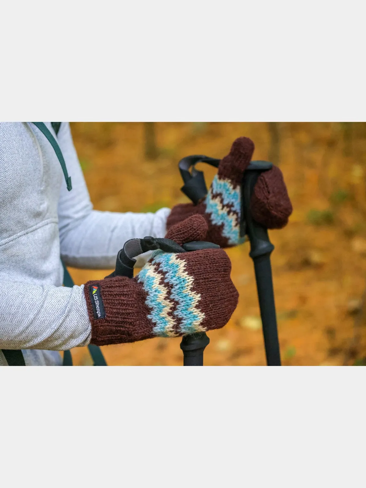 Yeti Mitten | charcoal grey/mustard